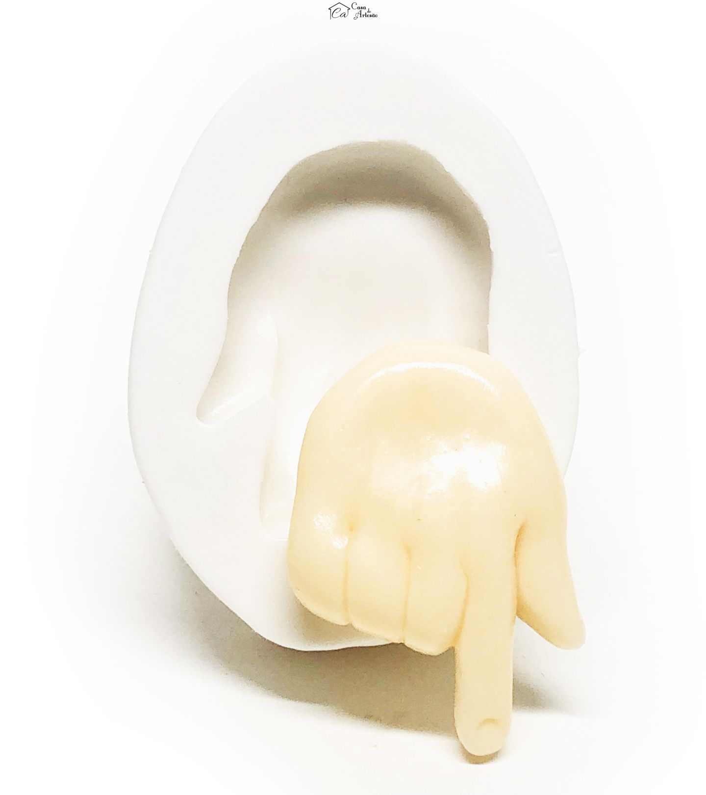 Molde de silicone - Alfabeto Libras - Q - Grande - P1095