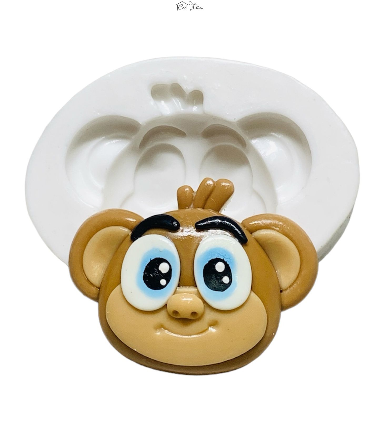 Molde de silicone - Jose Comilao - Rosto Macaquinho Kim - Grande - P1239