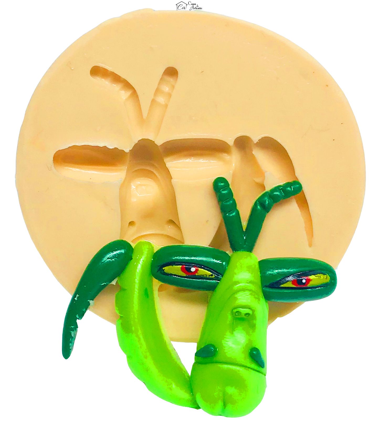 Molde de silicone - Kung Fu Panda - Rosto Mestre Louva Deus - Medio - P595