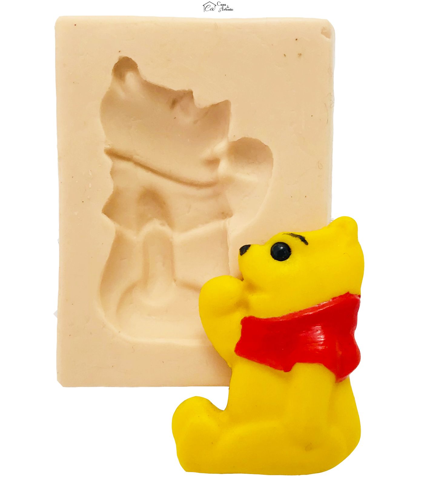 Molde de silicone - Turma do Urso Pooh - Pooh de Lado - P06