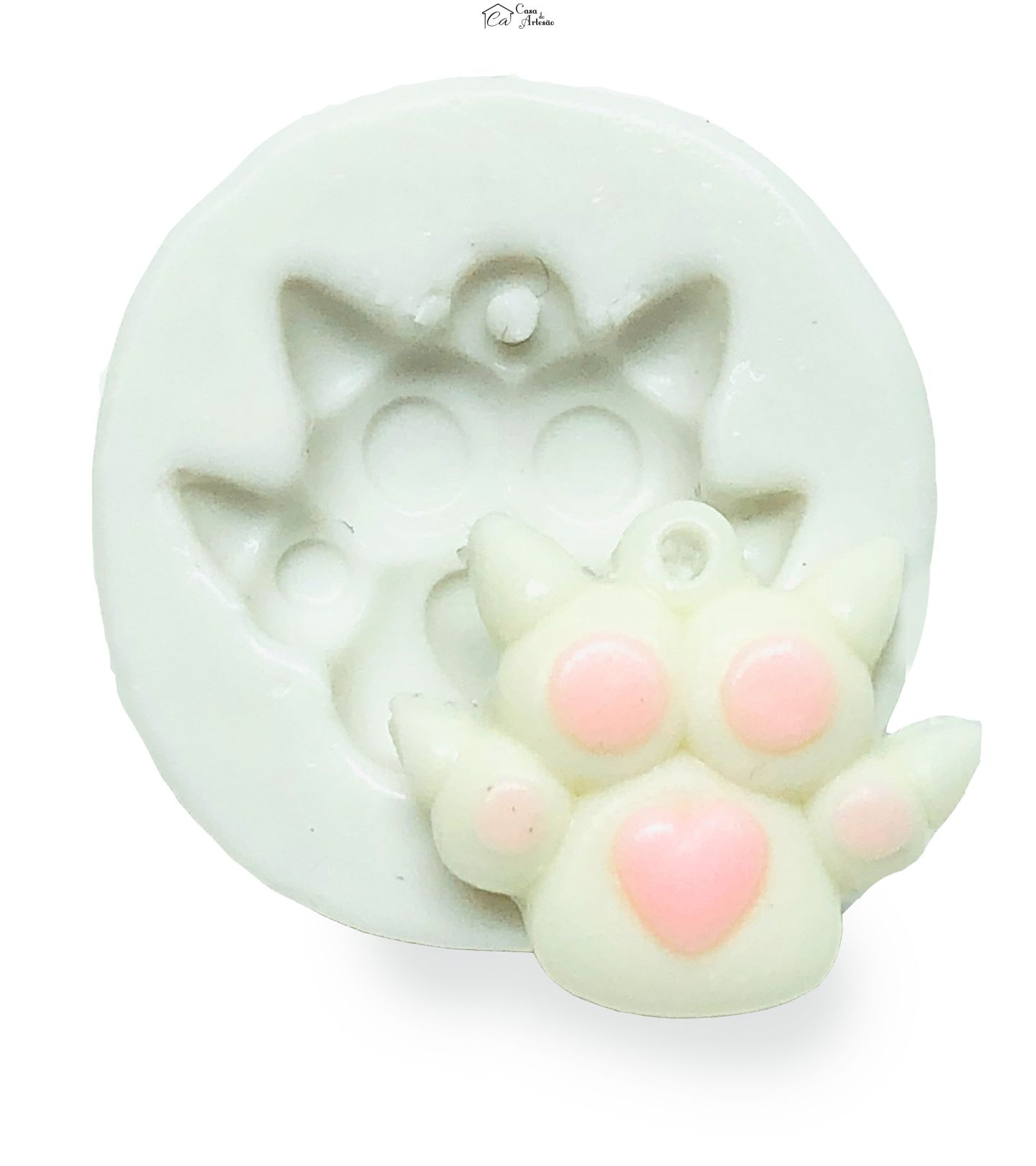 Molde de silicone - Pingente - Pata Gato - Pequena - P1045
