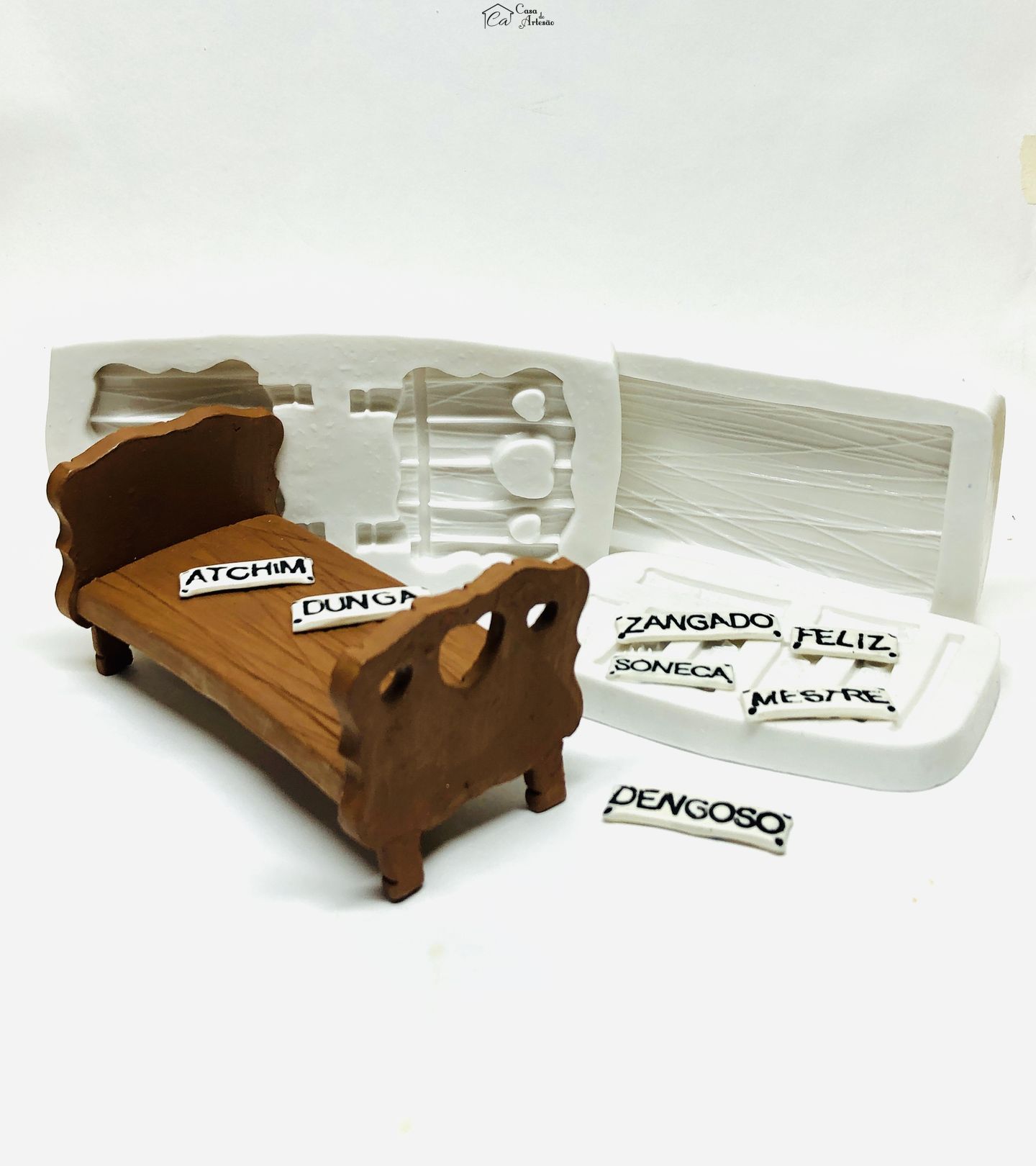 Molde de silicone - Branca de Neve - Cama dos Anões - P315 / P316