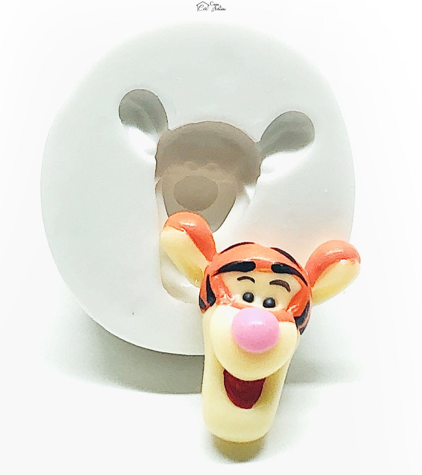 Molde de silicone - Urso Pooh - Rosto Tigrao - Pequeno - P988