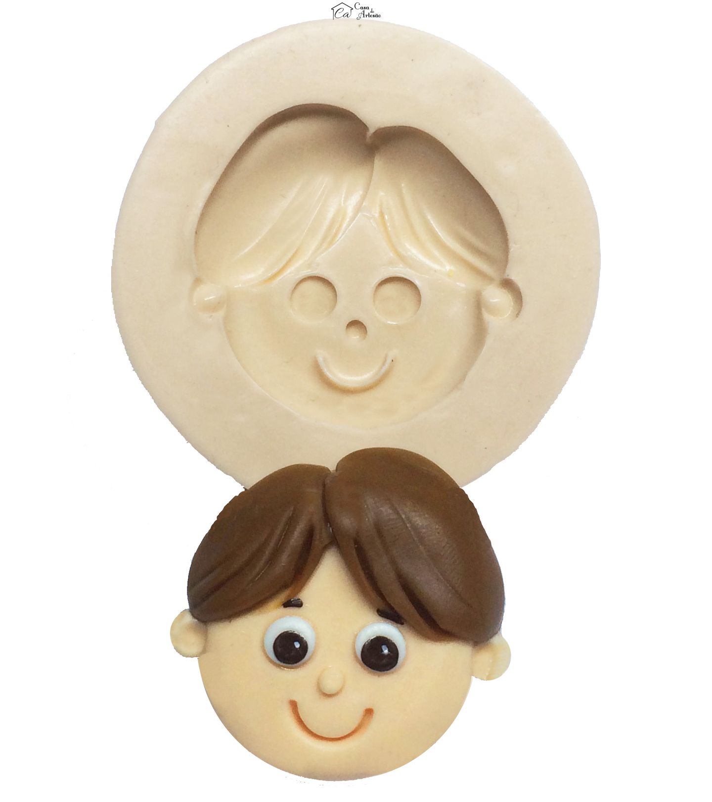 Molde de silicone - Chapeuzinho Vermelho - Rosto Lenhador - Mod.01 - P159