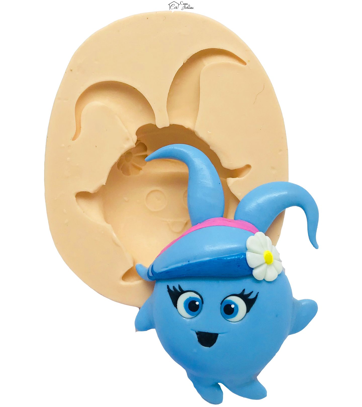 Molde de silicone - Sunny Bunnies - Rosto Shiny - Grande - P453