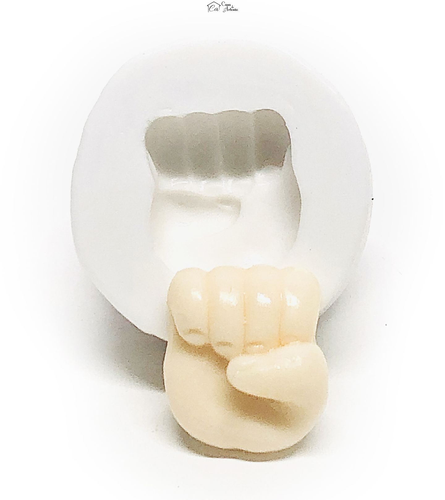 Molde de silicone - Alfabeto Libras - E - Pequeno - P1098