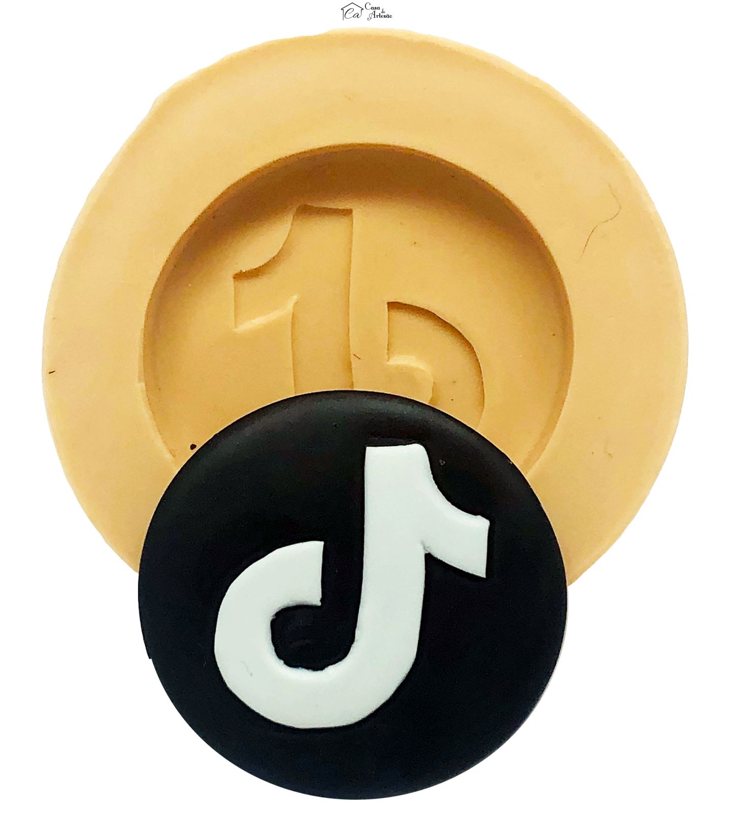 Molde de silicone - Tik Tok - Logo - Pequeno - P876