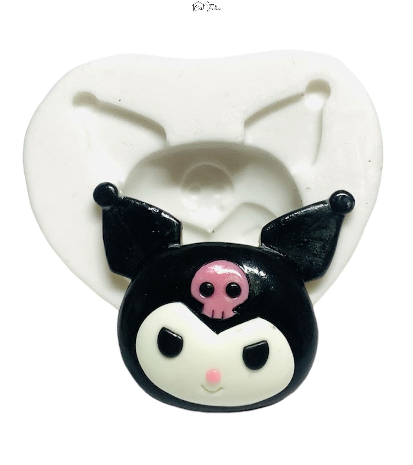 Molde de silicone - Hello Kitty - Rosto Kuromi - Grande - P1245