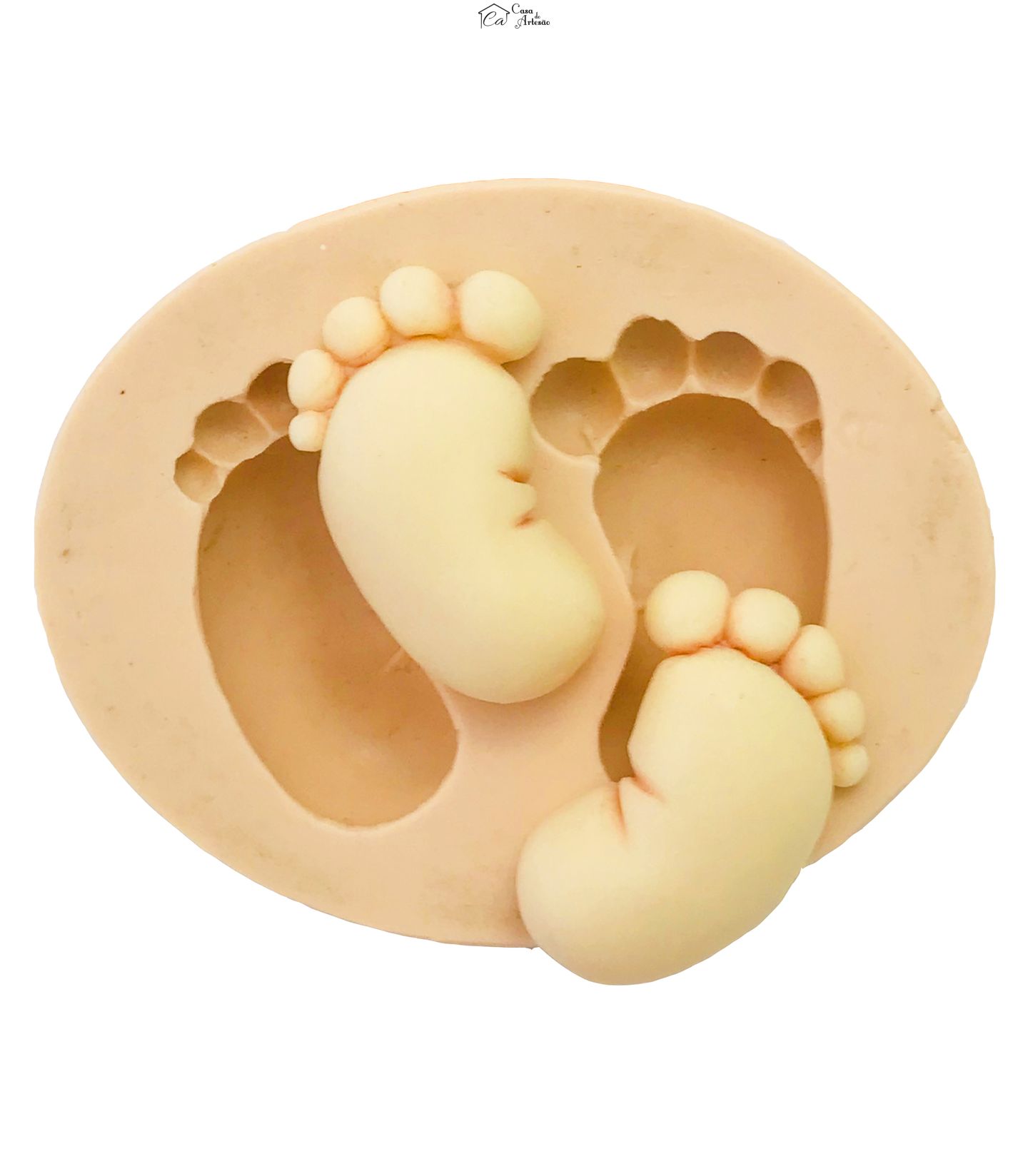 Molde de silicone - Pés - Par