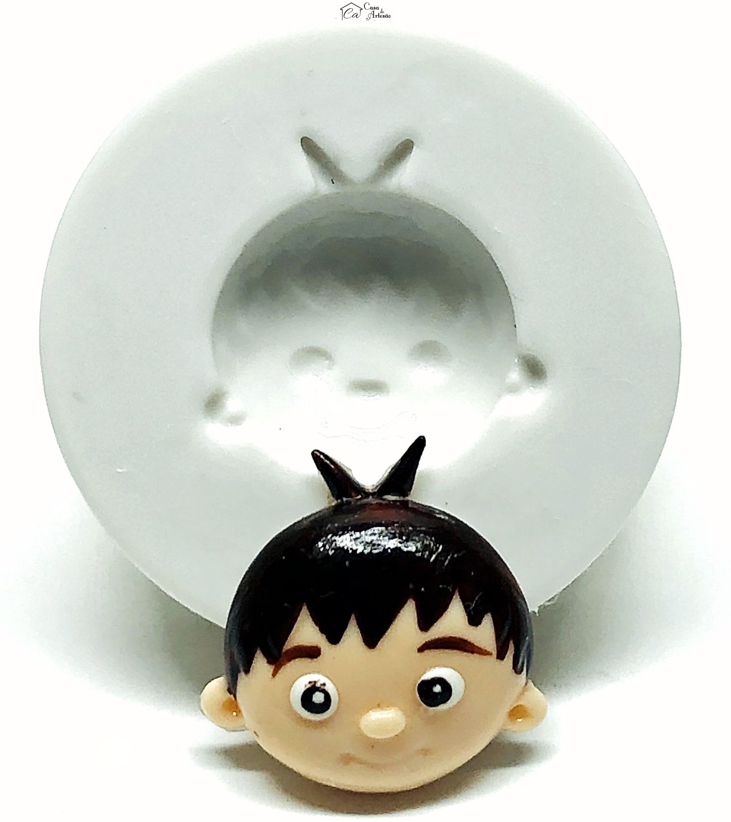 Molde de silicone - Baby Tv - Rosto Charlie - Paqueno - P1031