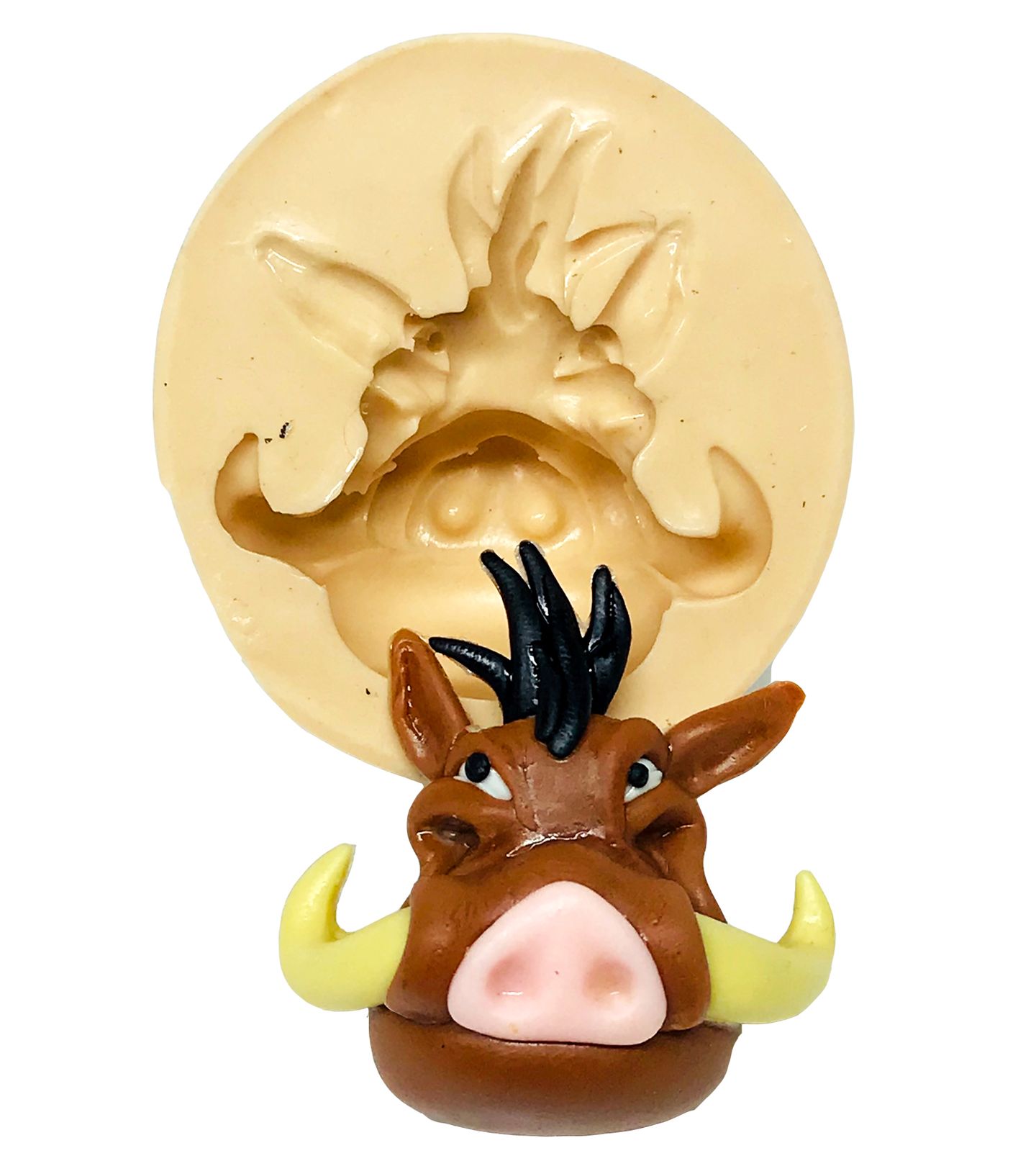 Molde de silicone - Rei Leão - Rosto Pumba - Medio - P622