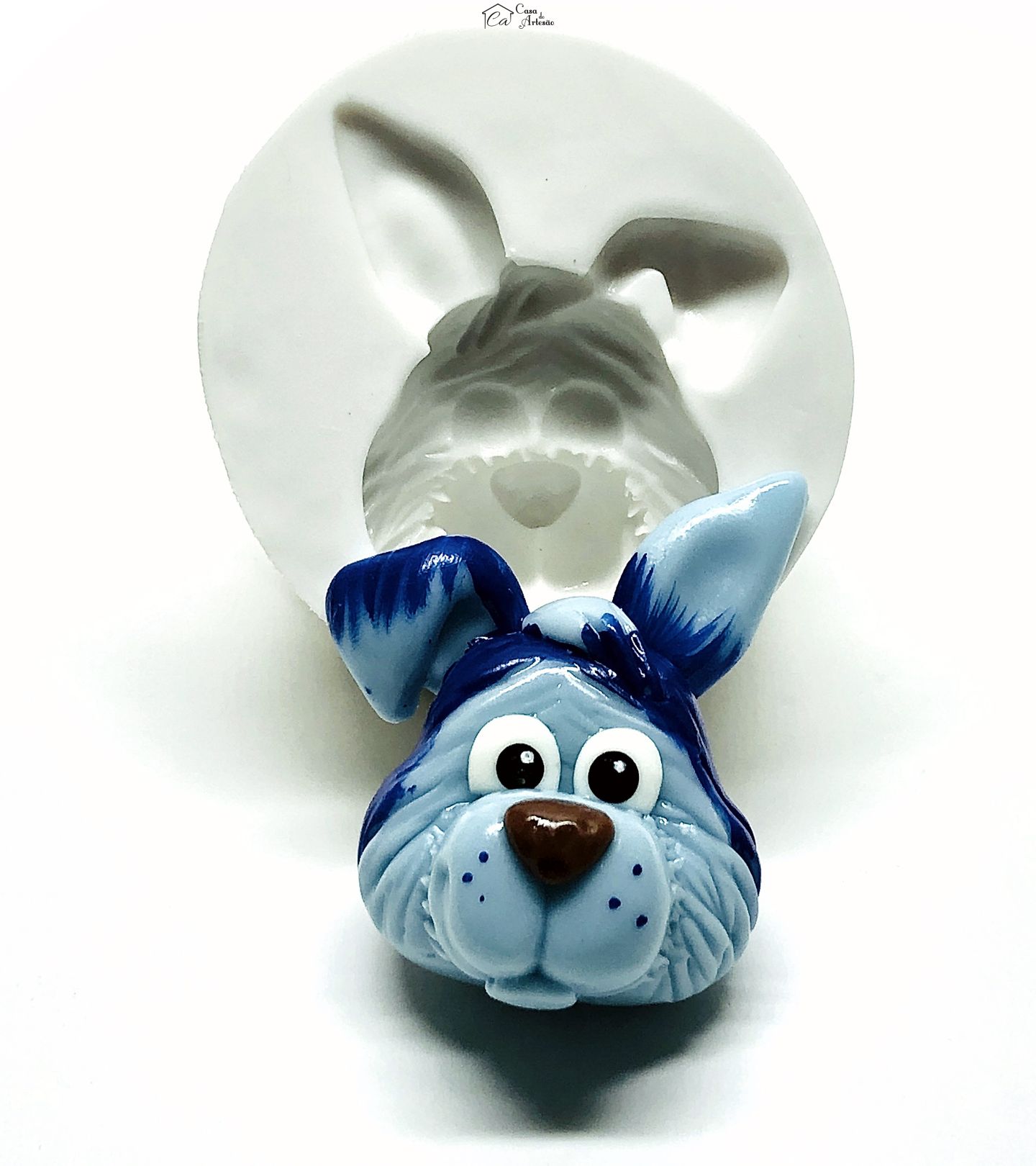 Molde de silicone - Vai Cachorro, Vai - Rosto Scoochi - Grande