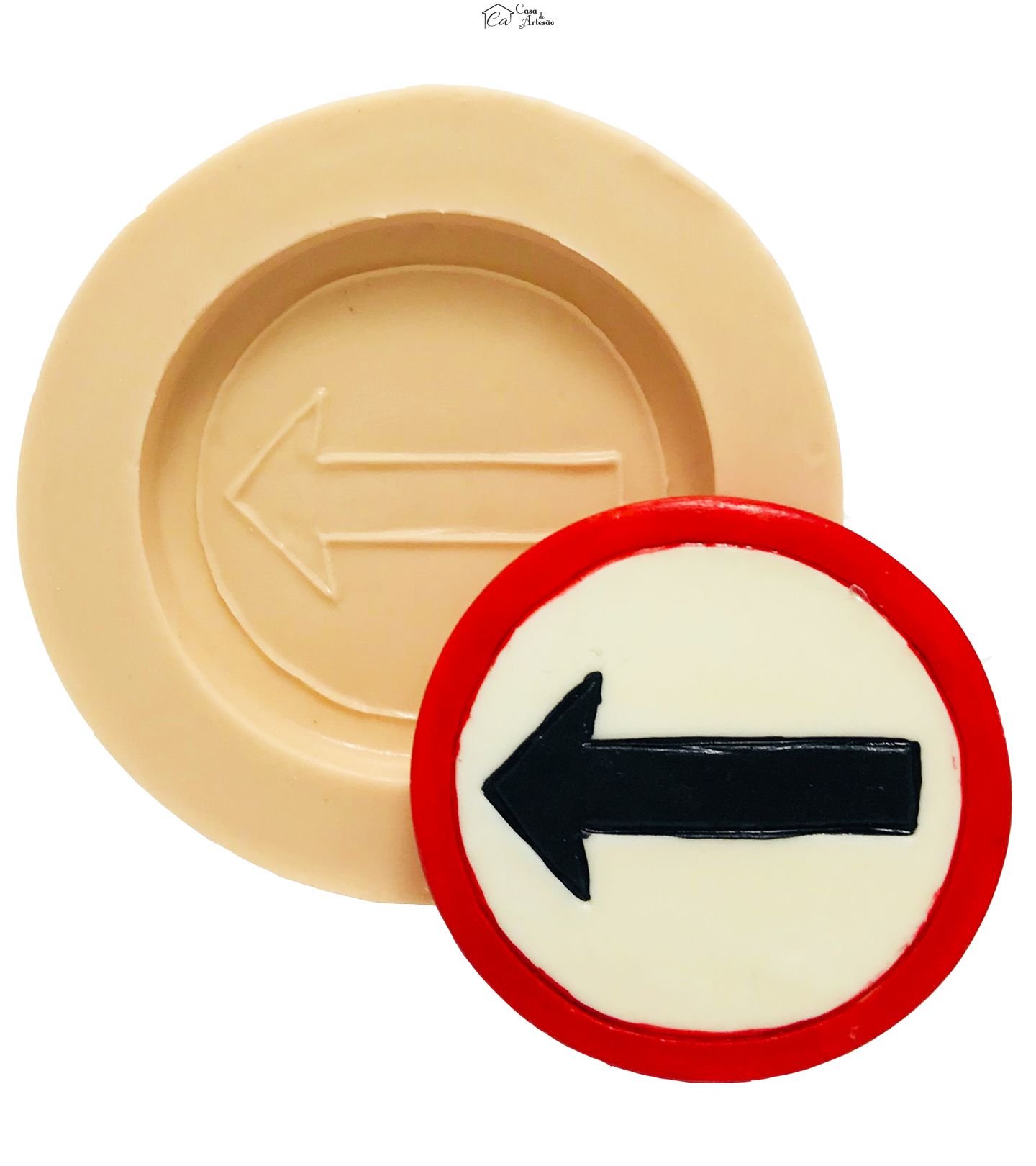 Molde de silicone - Placa Sinalização - Siga - Grande - P443