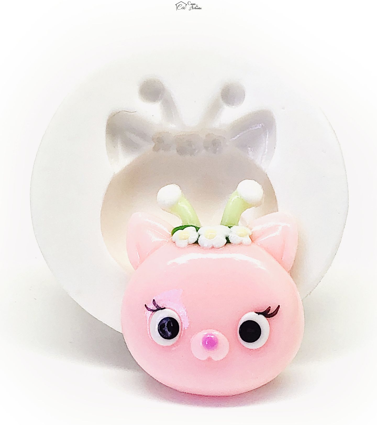 Molde de silicone - A Casa Magica da Gabby - Rosto Kitty Fairy - Grande - P1118