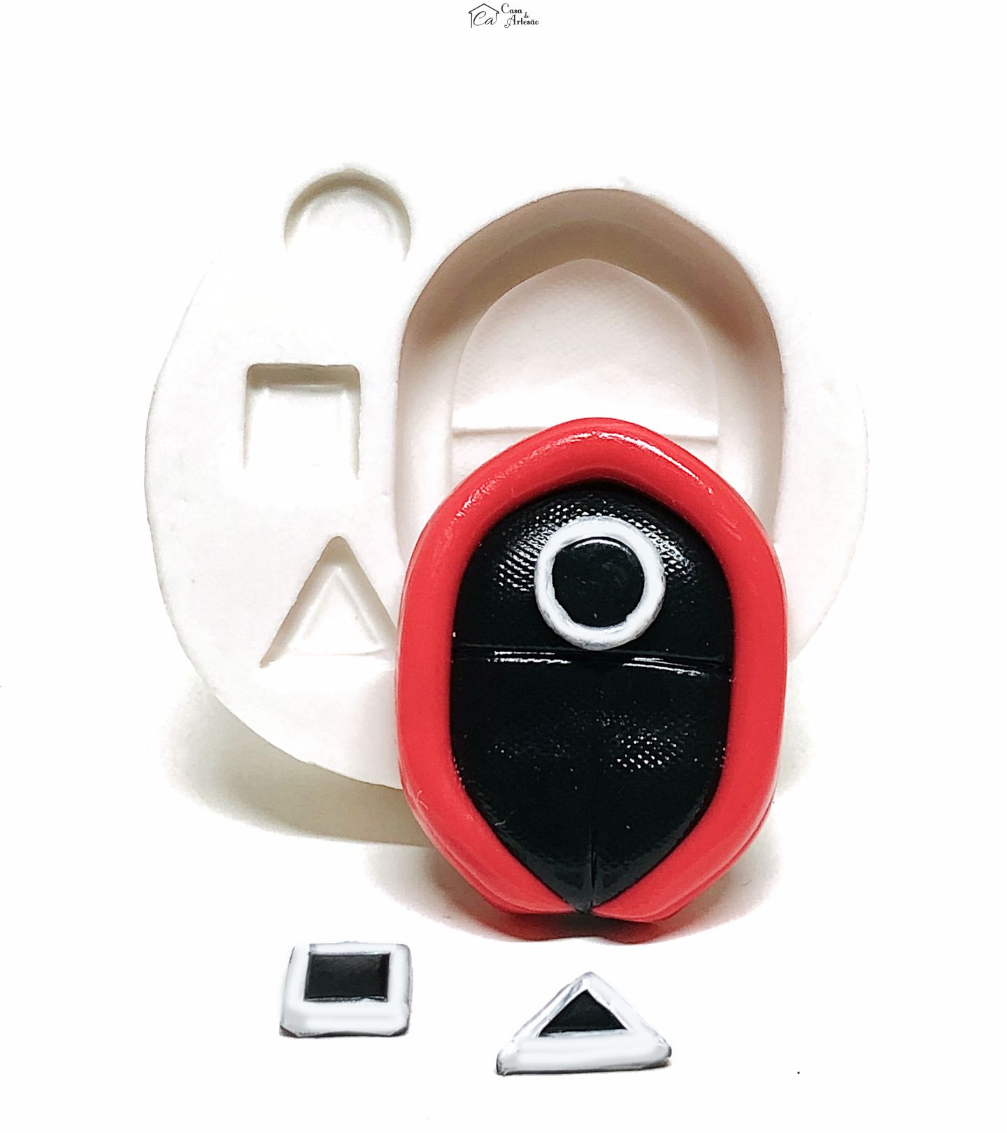 Molde de silicone - Round 6  - Rosto Soldado Grande - P1106