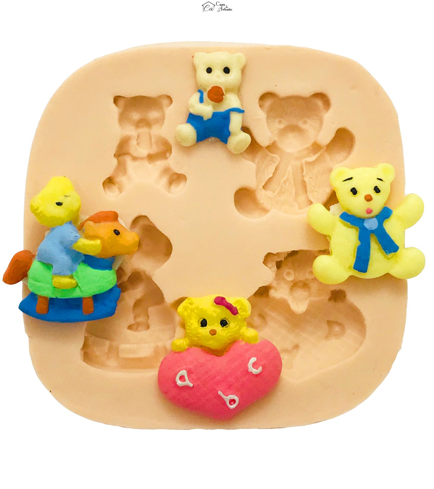 Molde de silicone - Kit Mini Ursinhos II - P44