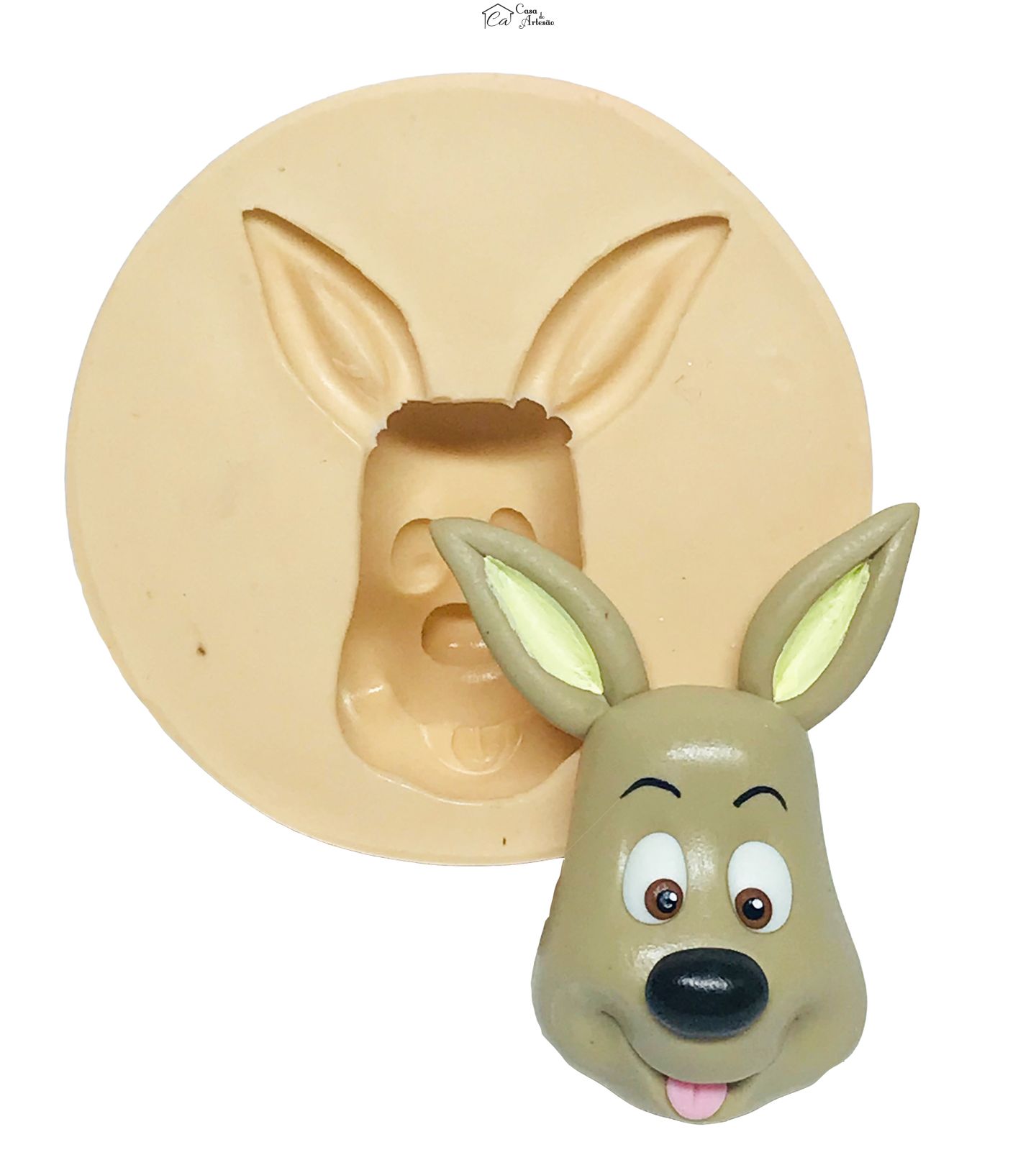 Molde de silicone - Canguru - Rosto - Grande - P562