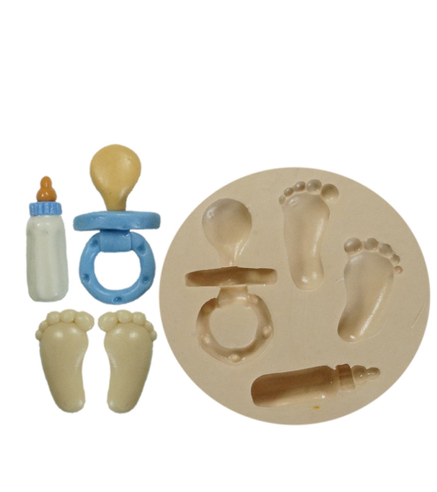 Bebe - Chupeta, mamadeira, pés - Grande - P199