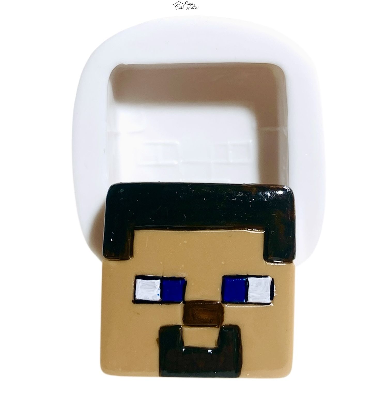 Molde de silicone - Minecraft - Rosto Steve - P1255
