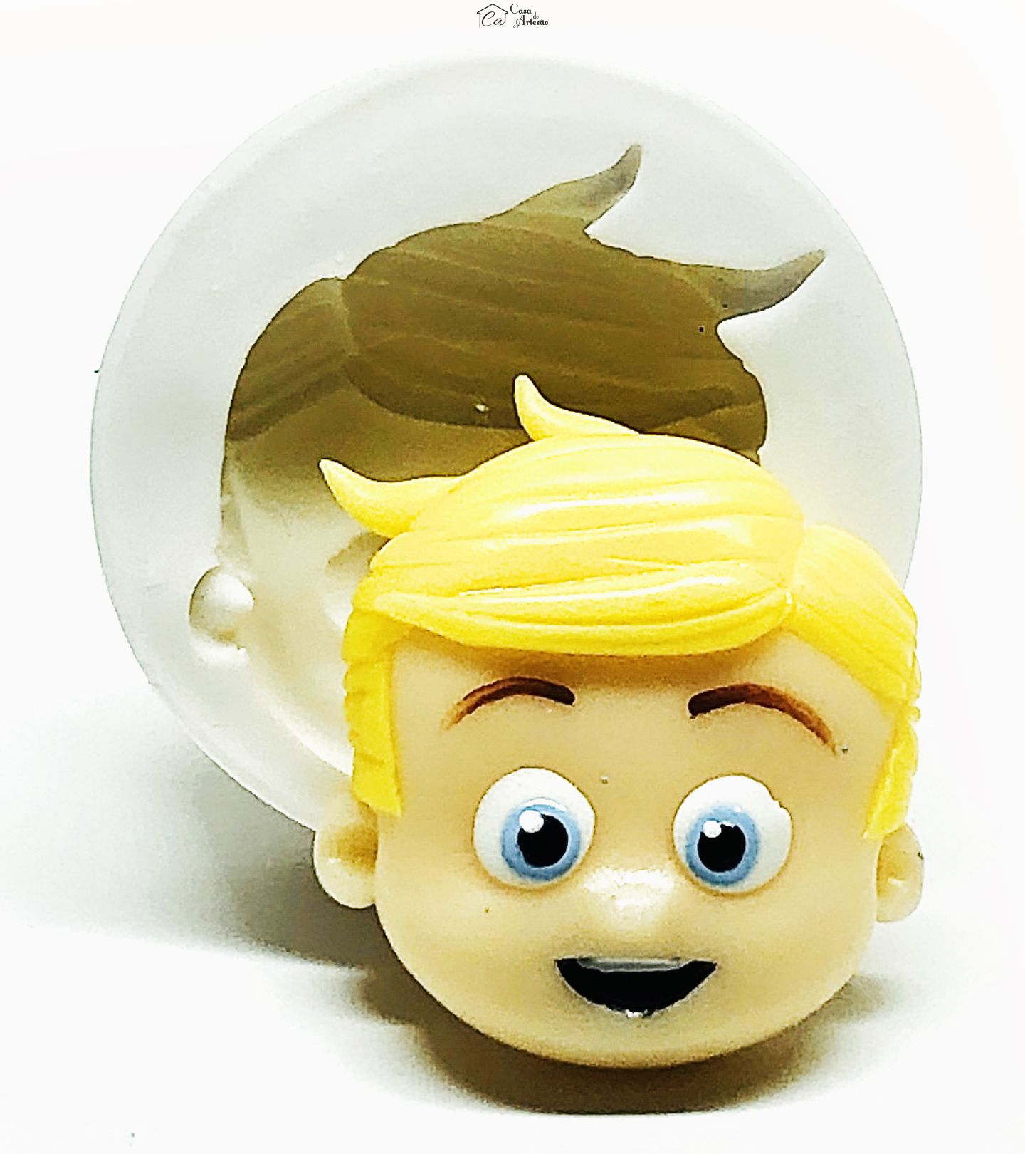 Molde de silicone - Os Aventureiros - Rosto Aventureiro Branco - Grande - P969