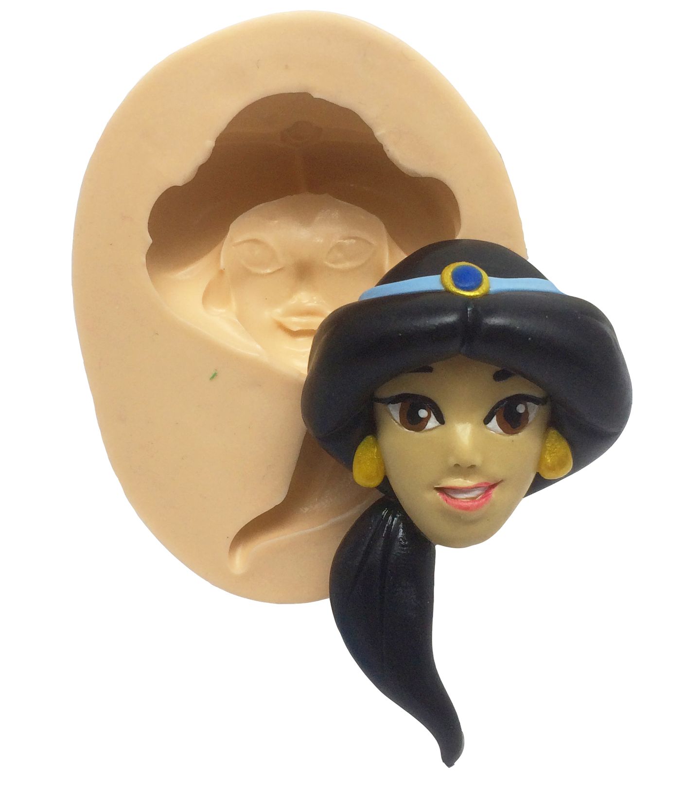 Molde de silicone - Aladim - Rosto Jasmine - Grande - P346