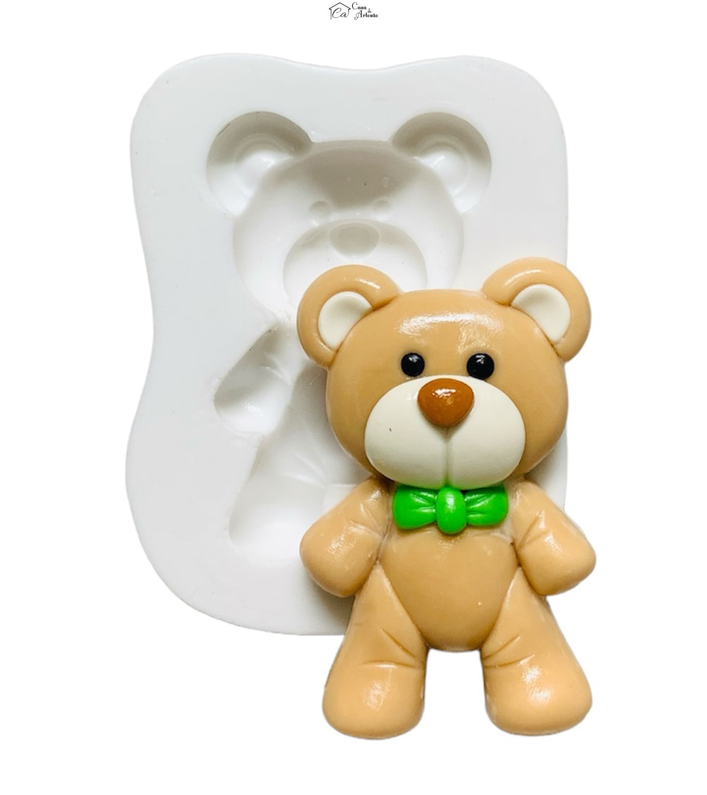 Molde de silicone - Urso com Laço II - Medio - P1237