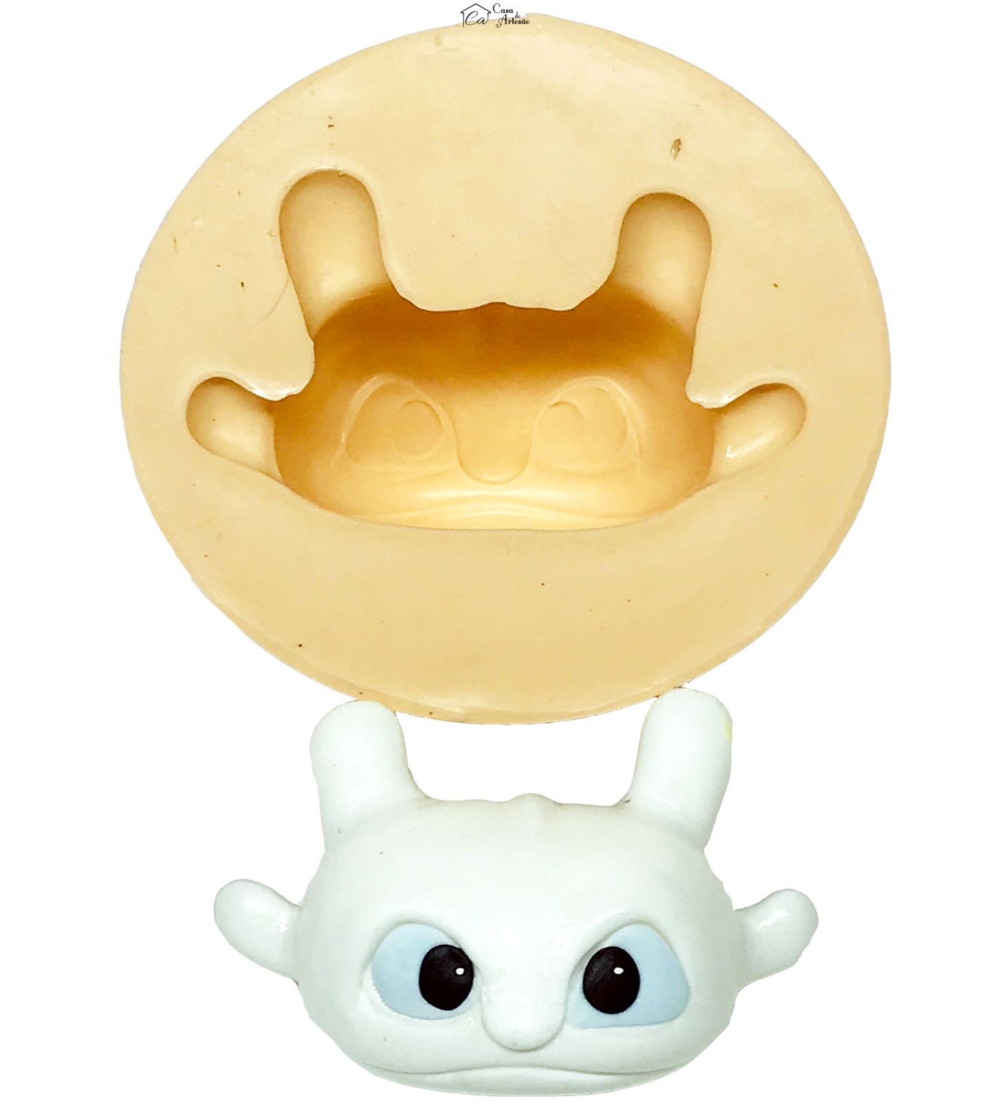 Molde de silicone - Como Treinar seu Dragão - Rosto Furia da Luz - Gd - P627