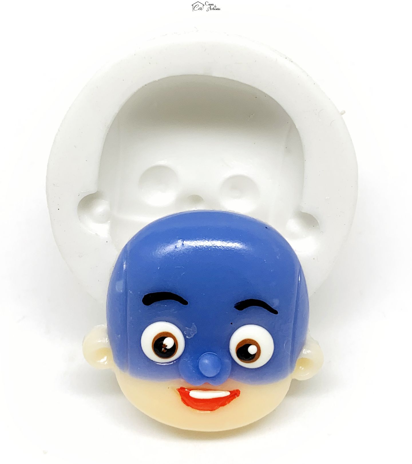 Molde de silicone - Os Aventureiros - Rosto Azul - Medio - P1207