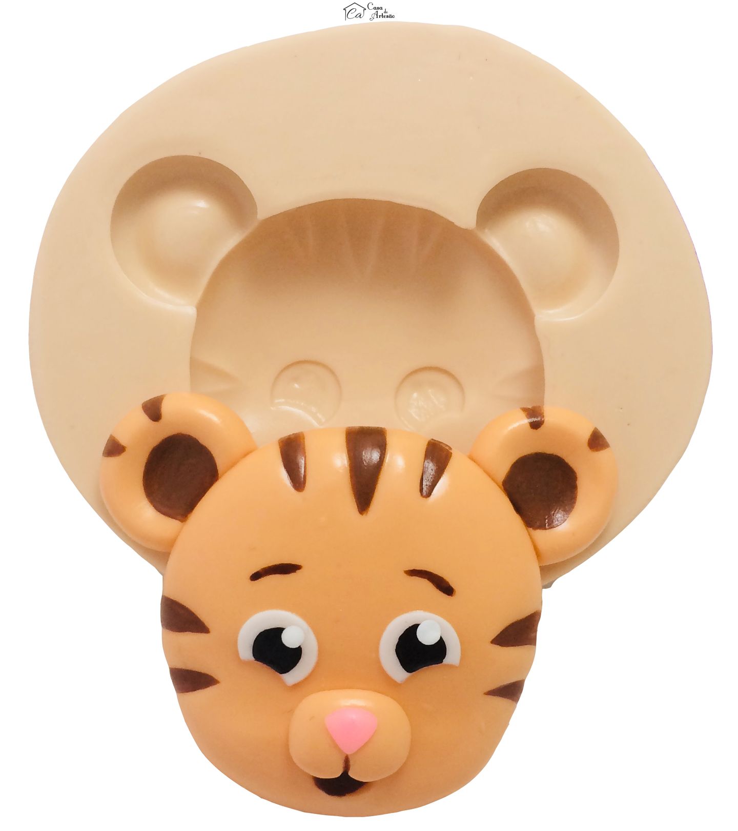 Molde de silicone - Daniel Tigre - Rosto Tigre - Grande - P378
