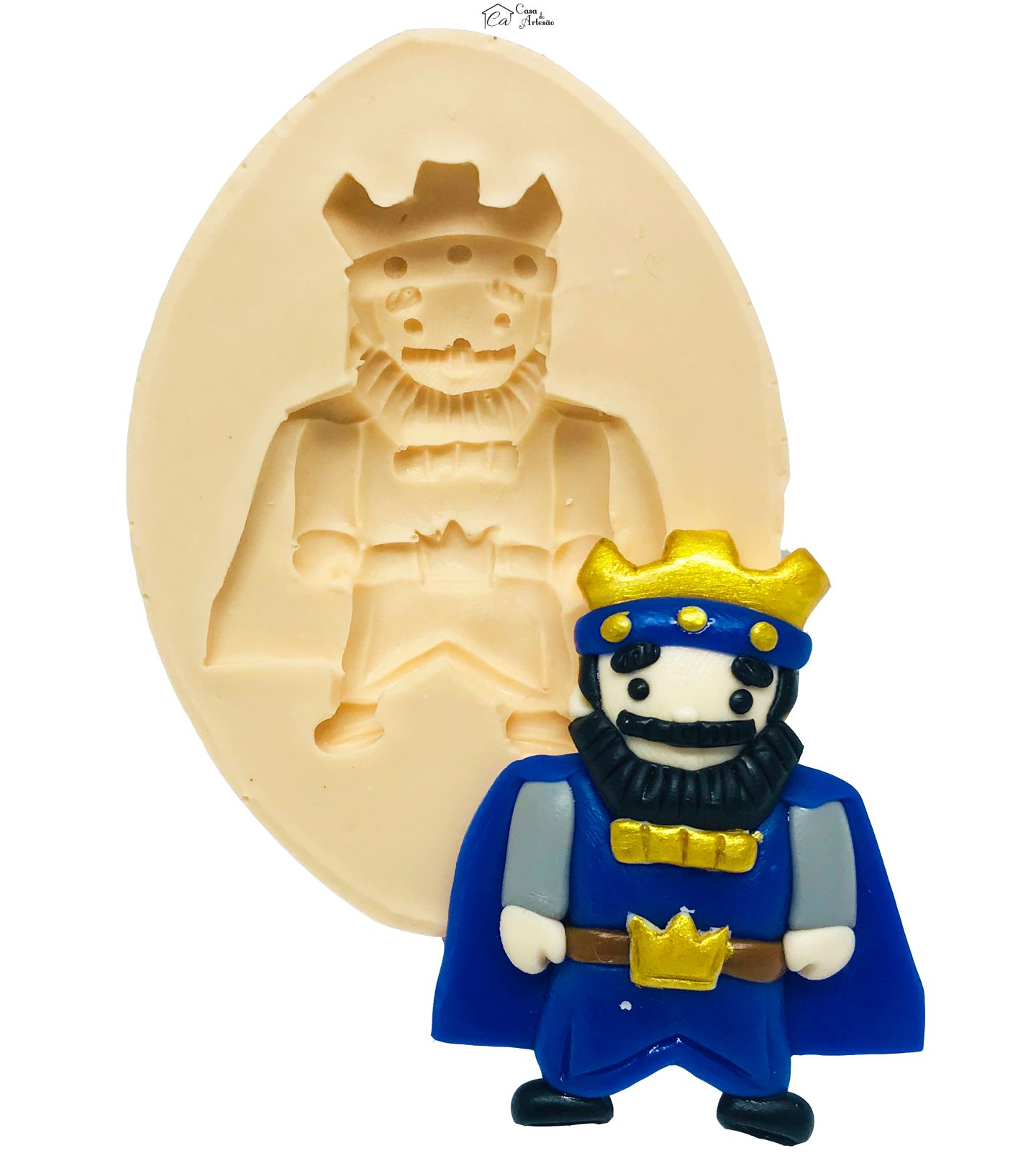 Molde de silicone - Clash Royale - Rei Mod.01 Baby - Medio - P502