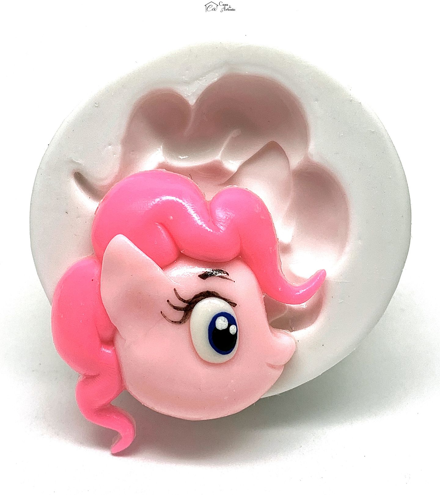 Molde de silicone - Meu Pequeno Ponei - Rosto Pinkie Pie - Grande - P1196