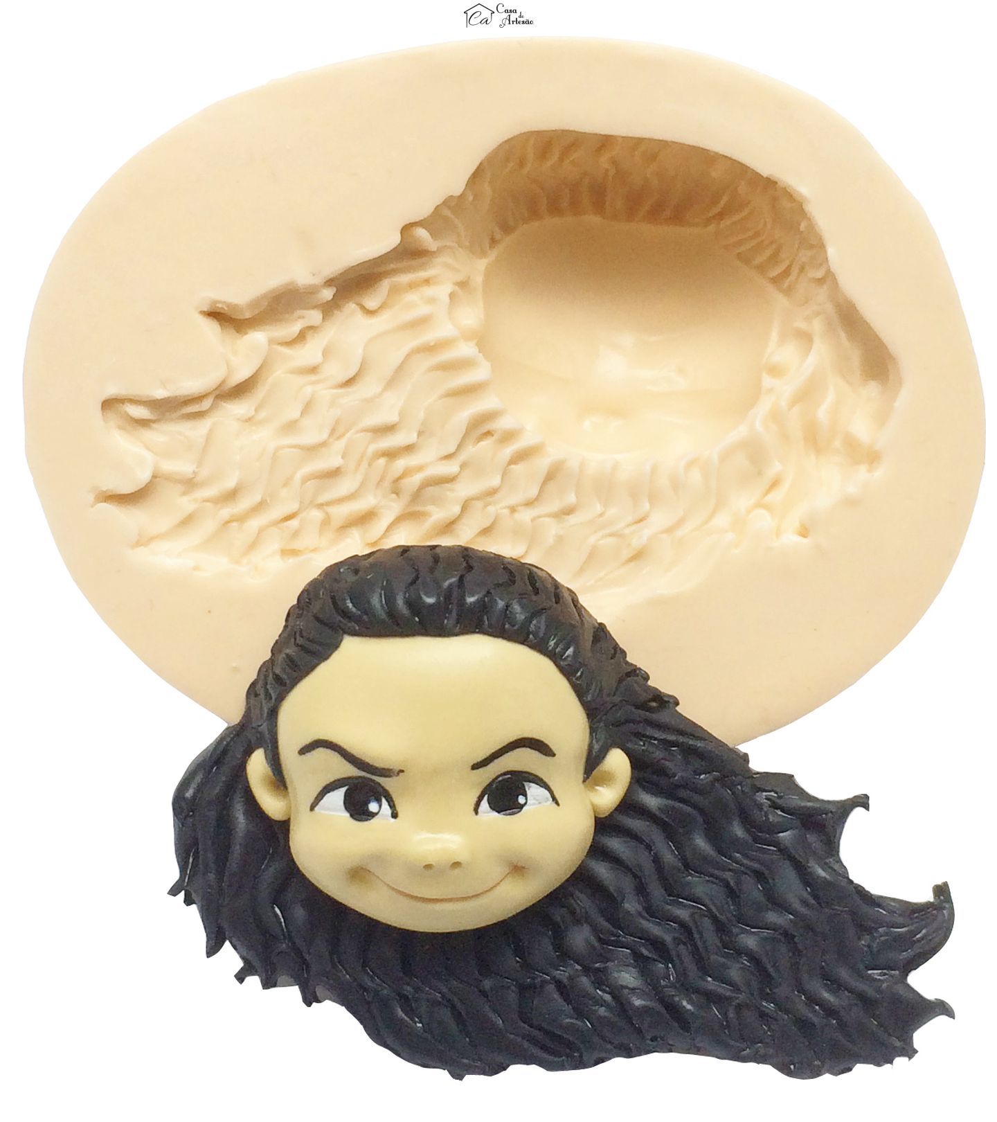 Molde de silicone - Moana - Rosto Moana Grande - P282