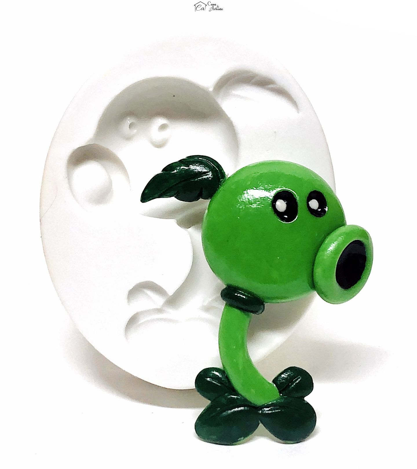 Molde de silicone - Plantas vs Zumbis - Disparervilha - Grande - P1071