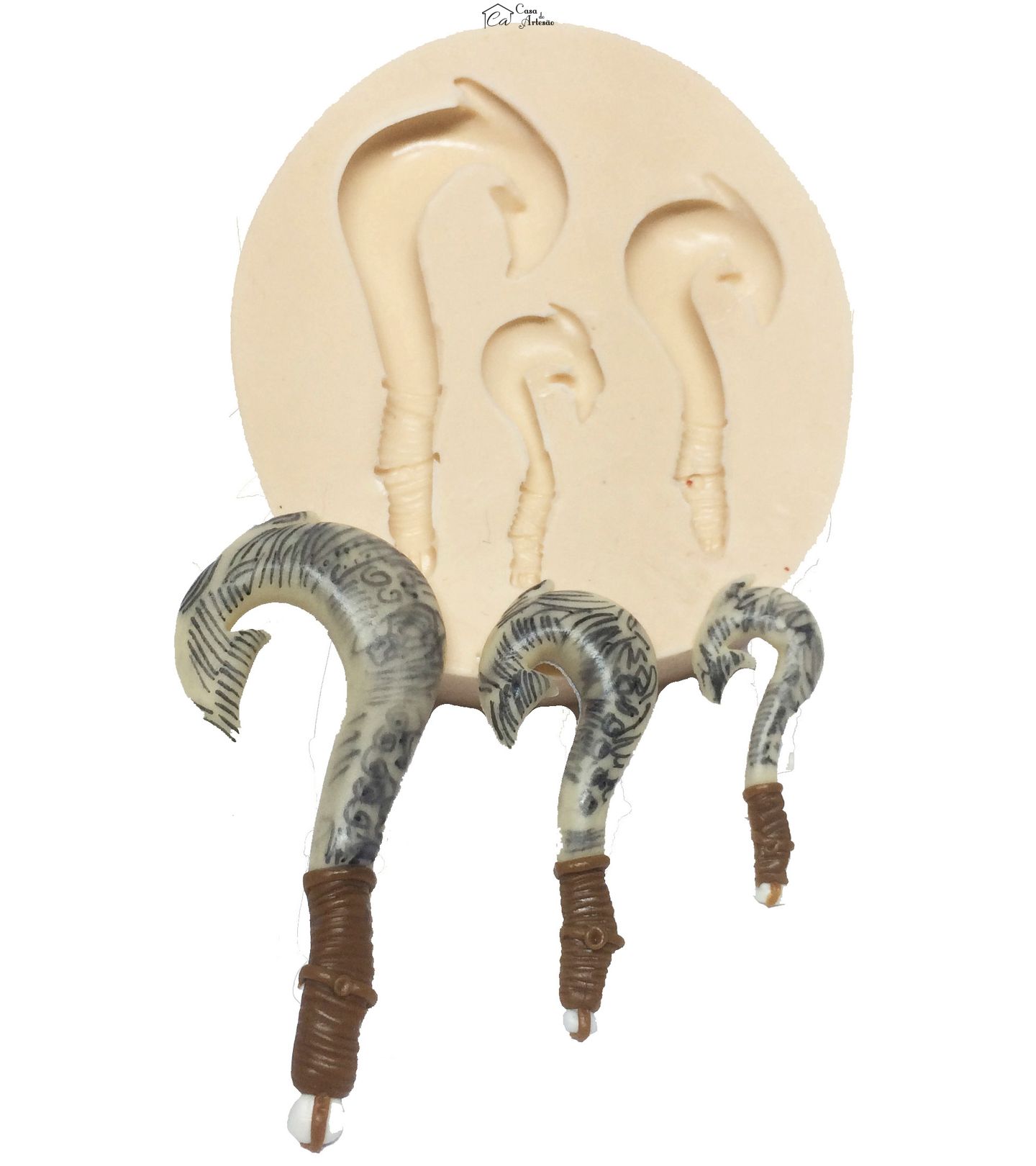 Molde de silicone - Moana - Anzol - 03 Tamanhos - P248