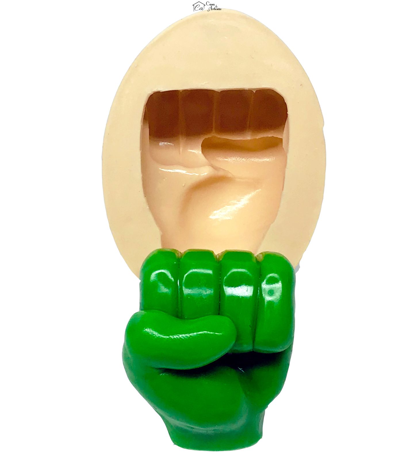 Molde de silicone - Os Vingadores - Mao do Hulk - Extra-Grande