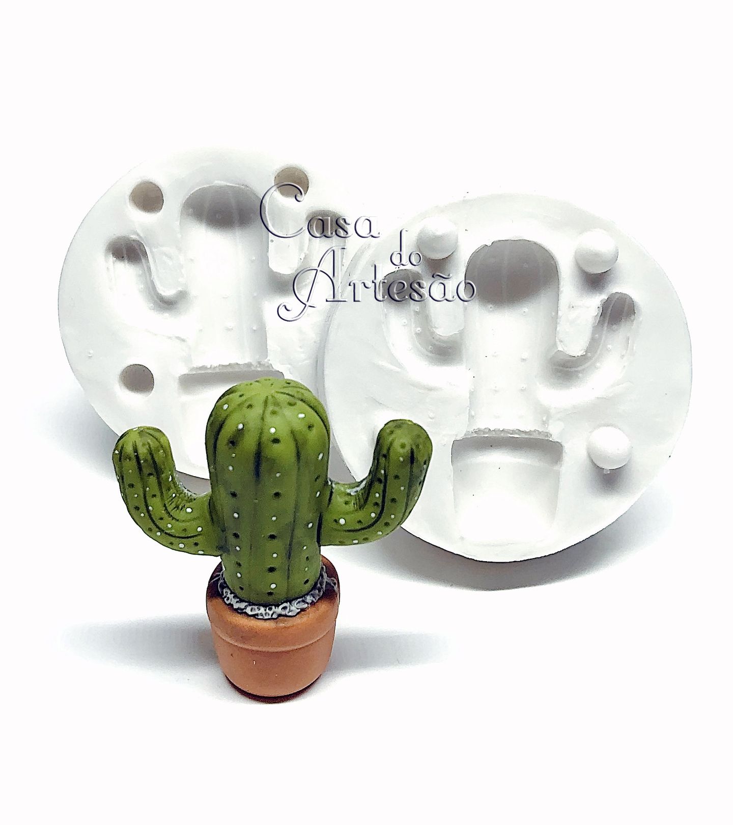 Molde de silicone - Cactus 3D - Medio - P887
