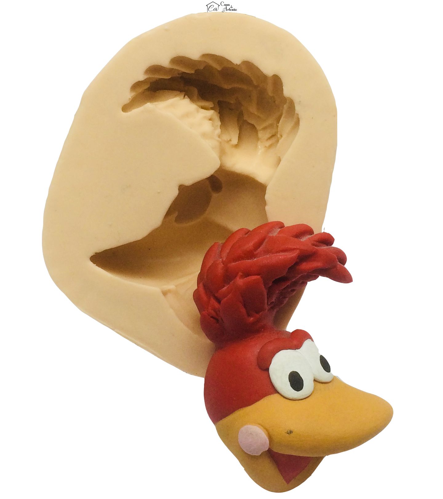 Molde de silicone - Pica-Pau - Rosto - P70