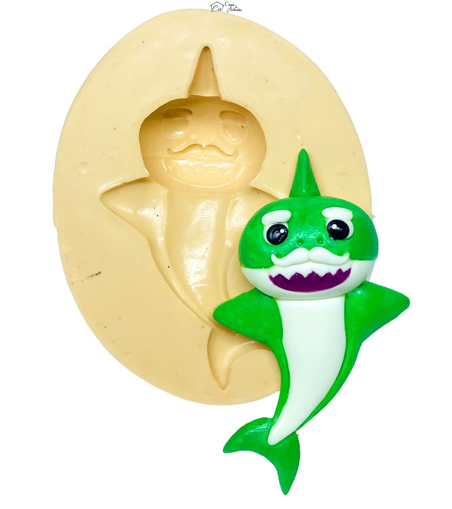 Molde de silicone - Baby Shark - Vovô - Medio - P626