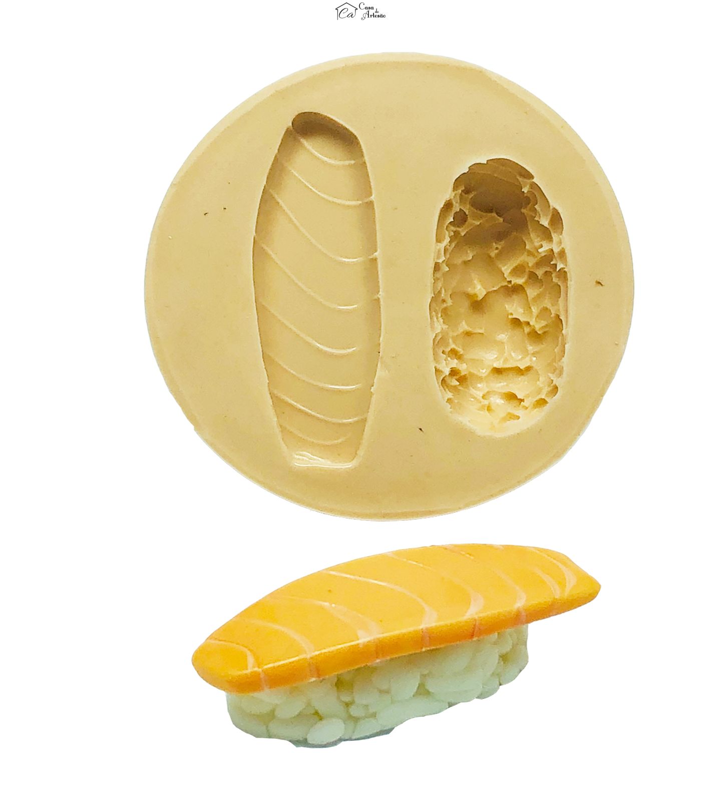 Molde de silicone - Comida Japão - Sushi / Arroz - Medio - P764