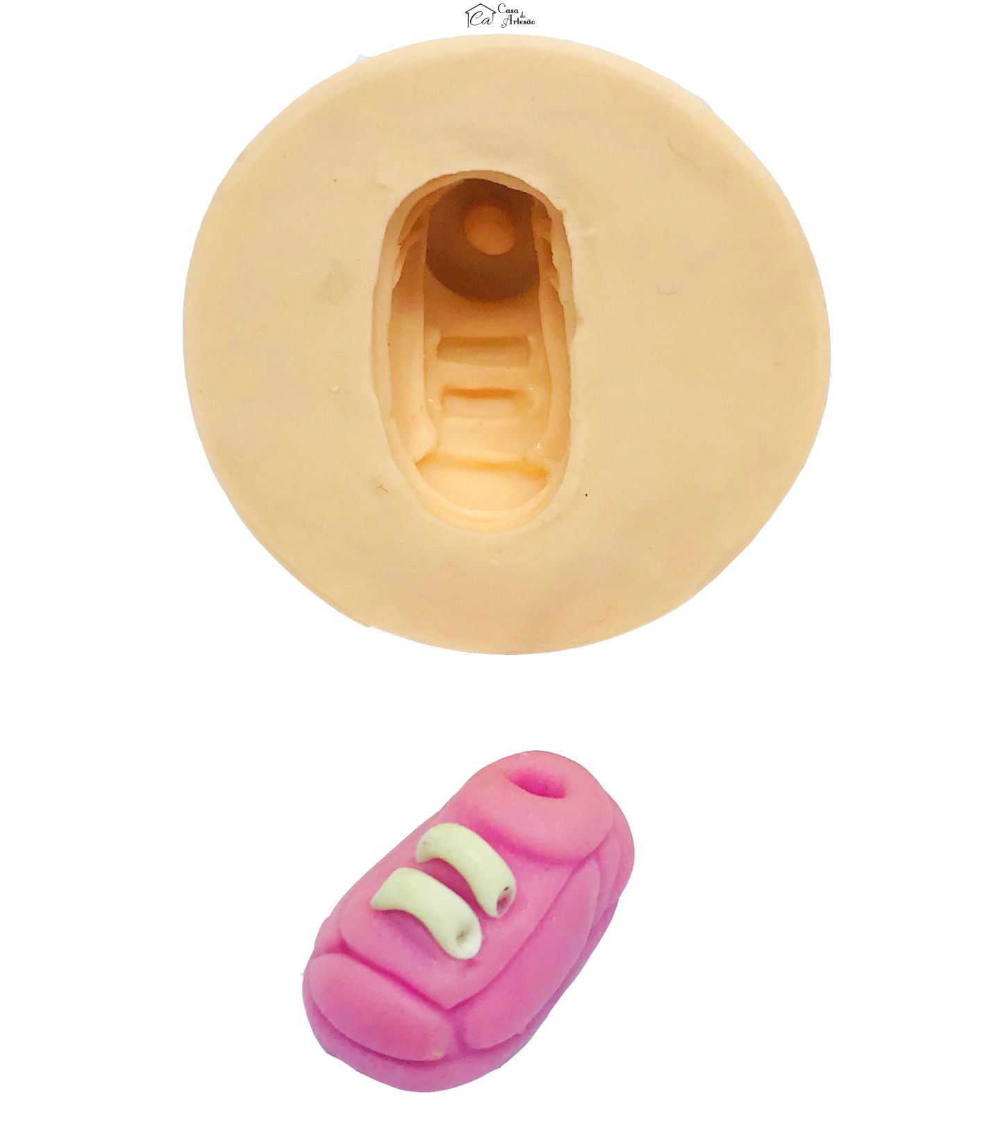 Molde de silicone - Tenis Fino c/ Cadarço Pequeno