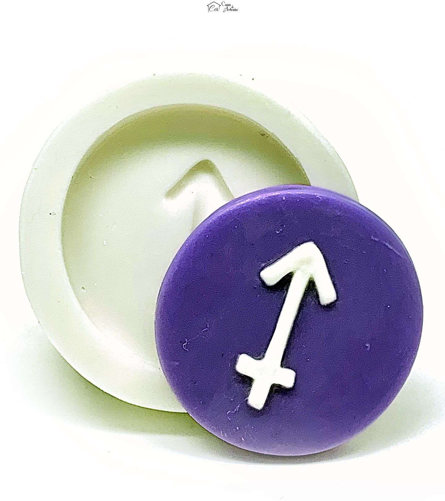 Molde de silicone - Horoscopo - Simbolo - Sagitario - Medio - P1139