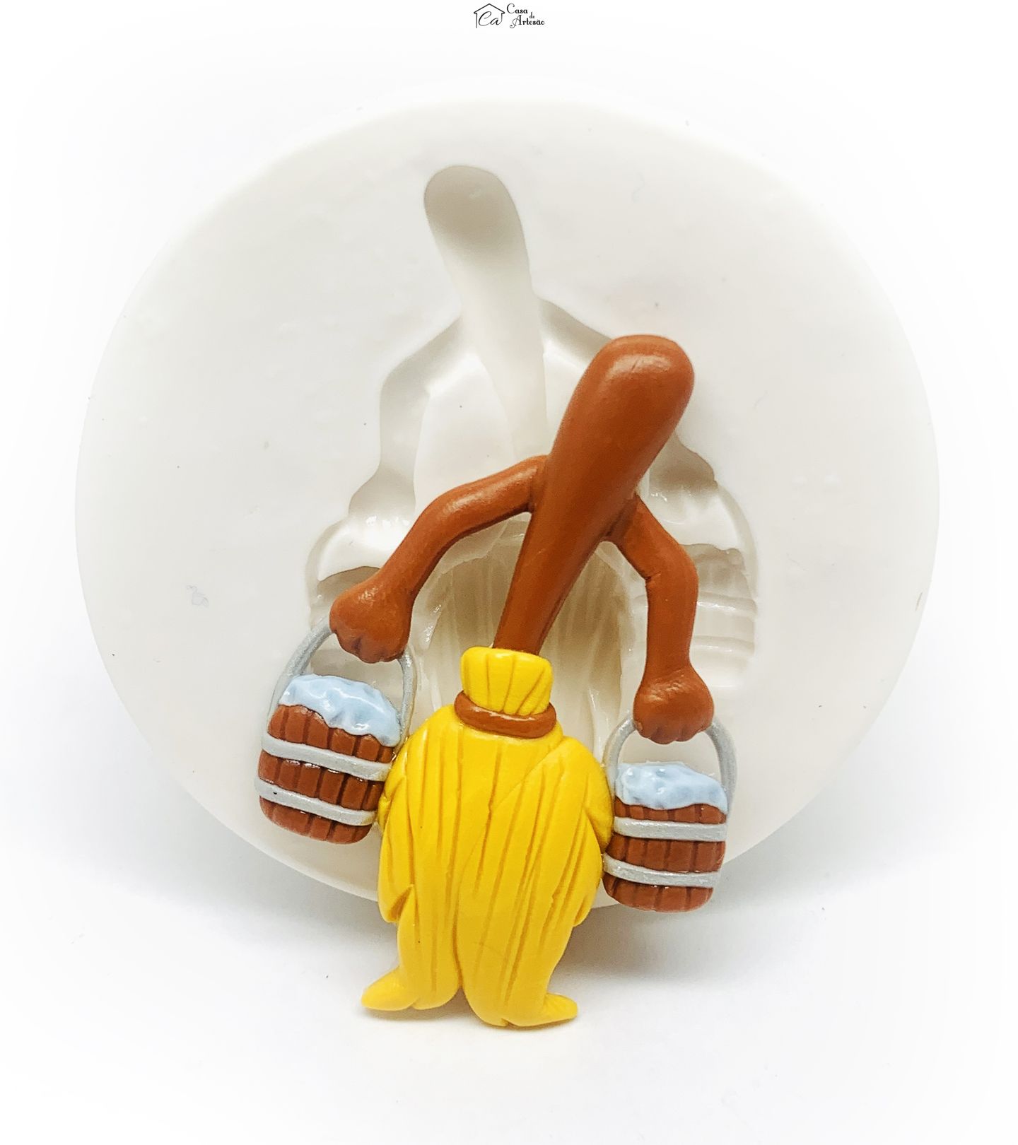 Molde de silicone - Mickey Fantasia - Vassoura - Media - P750