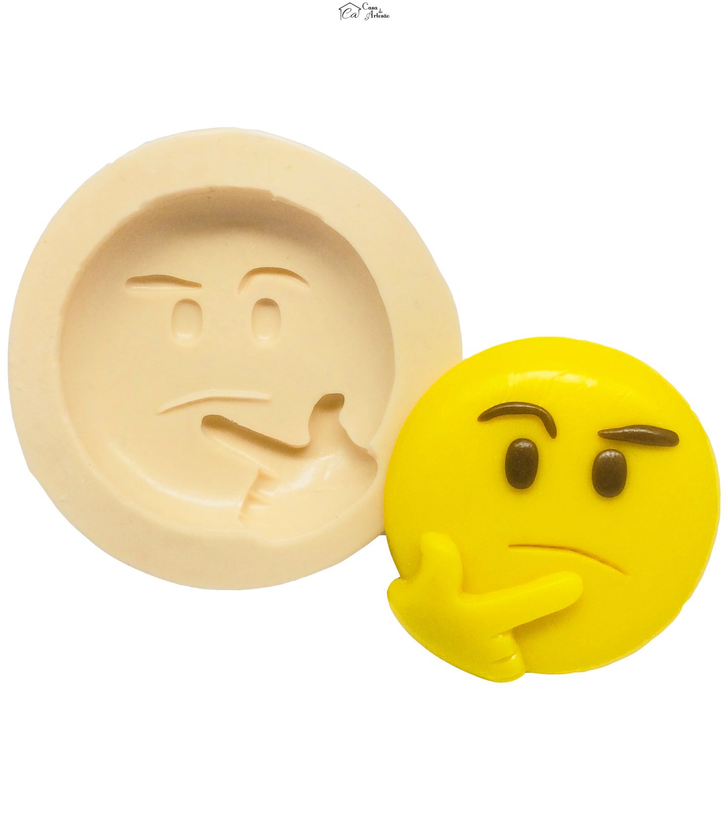 Molde de silicone - Emoji O filme - Estou na Dúvida - Grande - P321