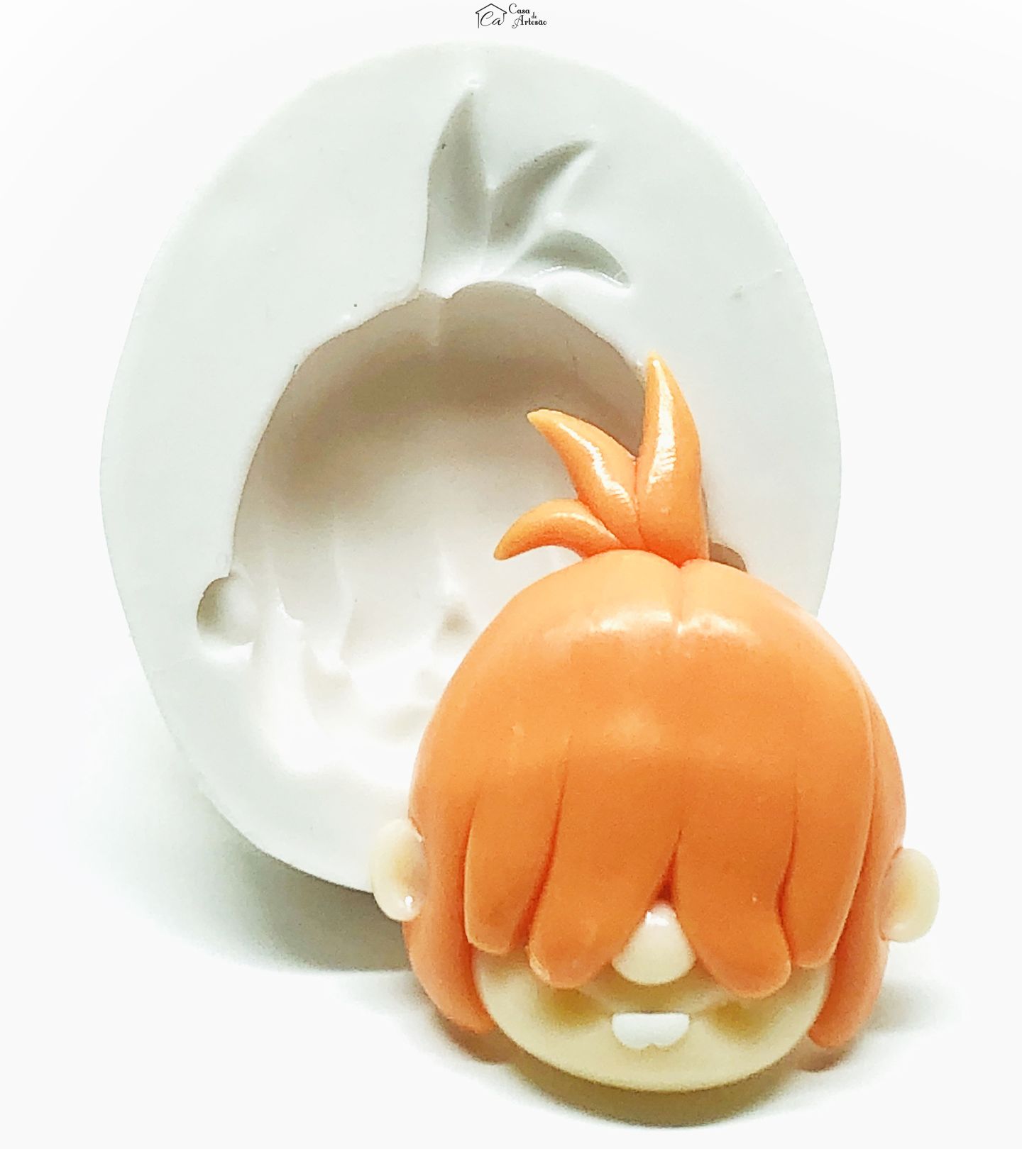 Molde de silicone - Cleo e Cuquim - Rosto Pelusin - Grande - P1015