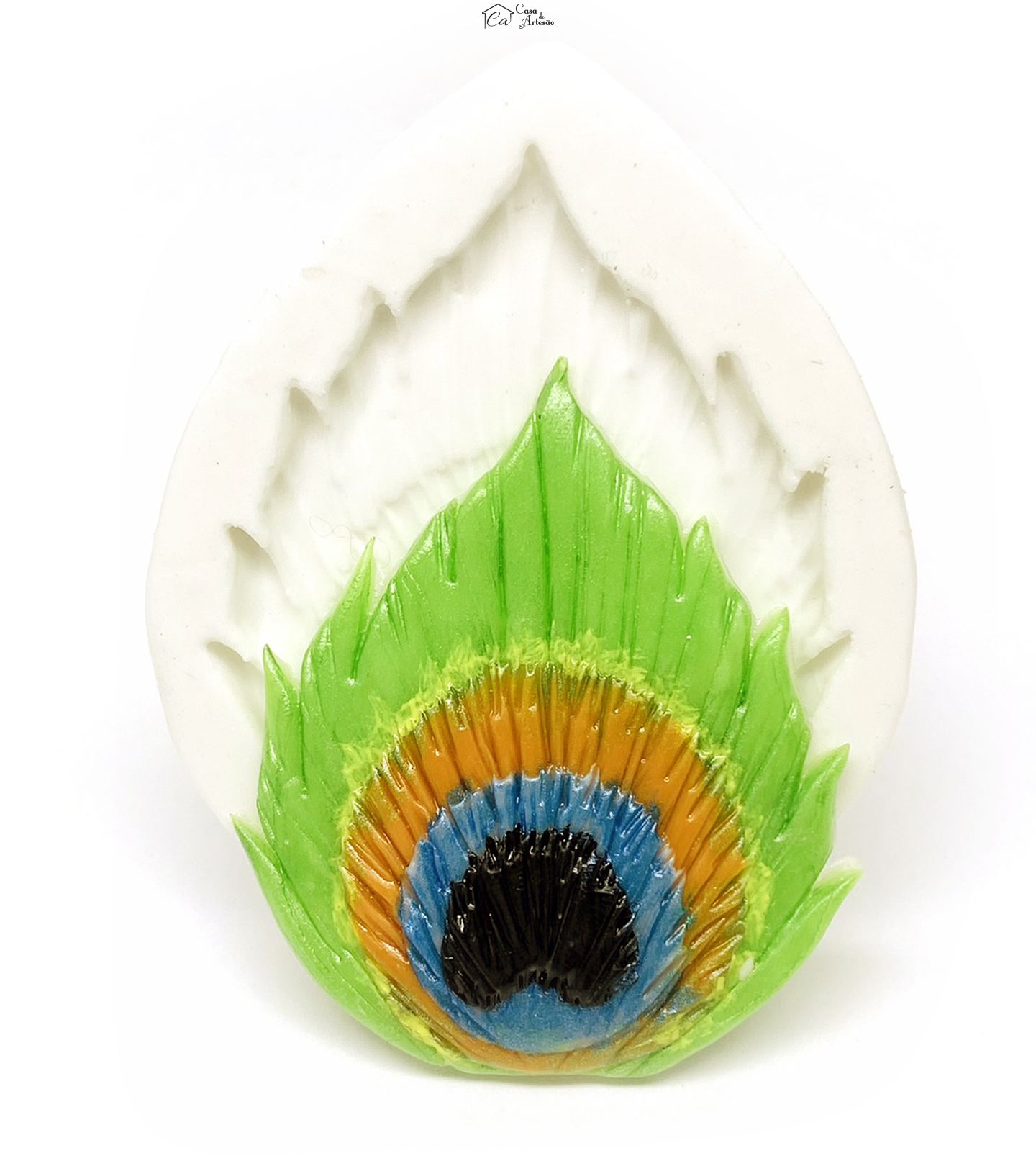 Molde de silicone - Pavao - Pena - Media - P1173