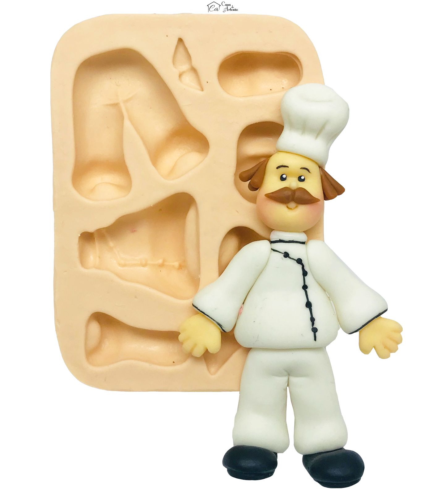 Molde de silicone - Cozinheiro - P67