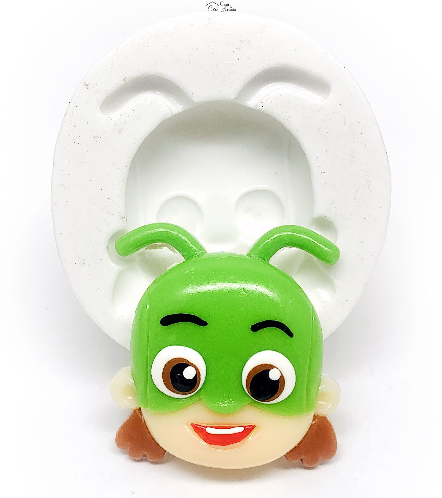 Molde de silicone - Os Aventureiros - Rosto Verde - Grande - P1208