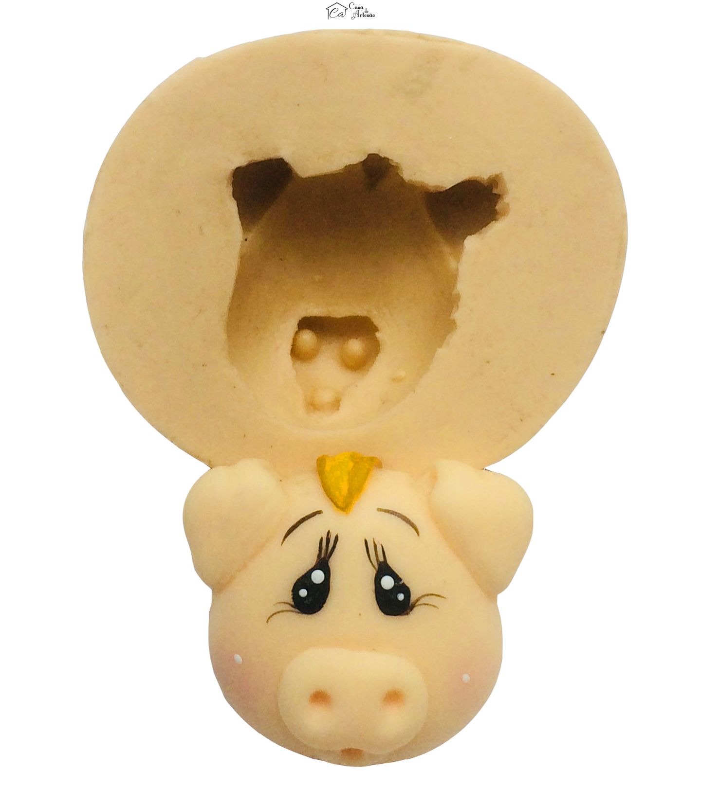 Molde de silicone - Rosto Porquinho