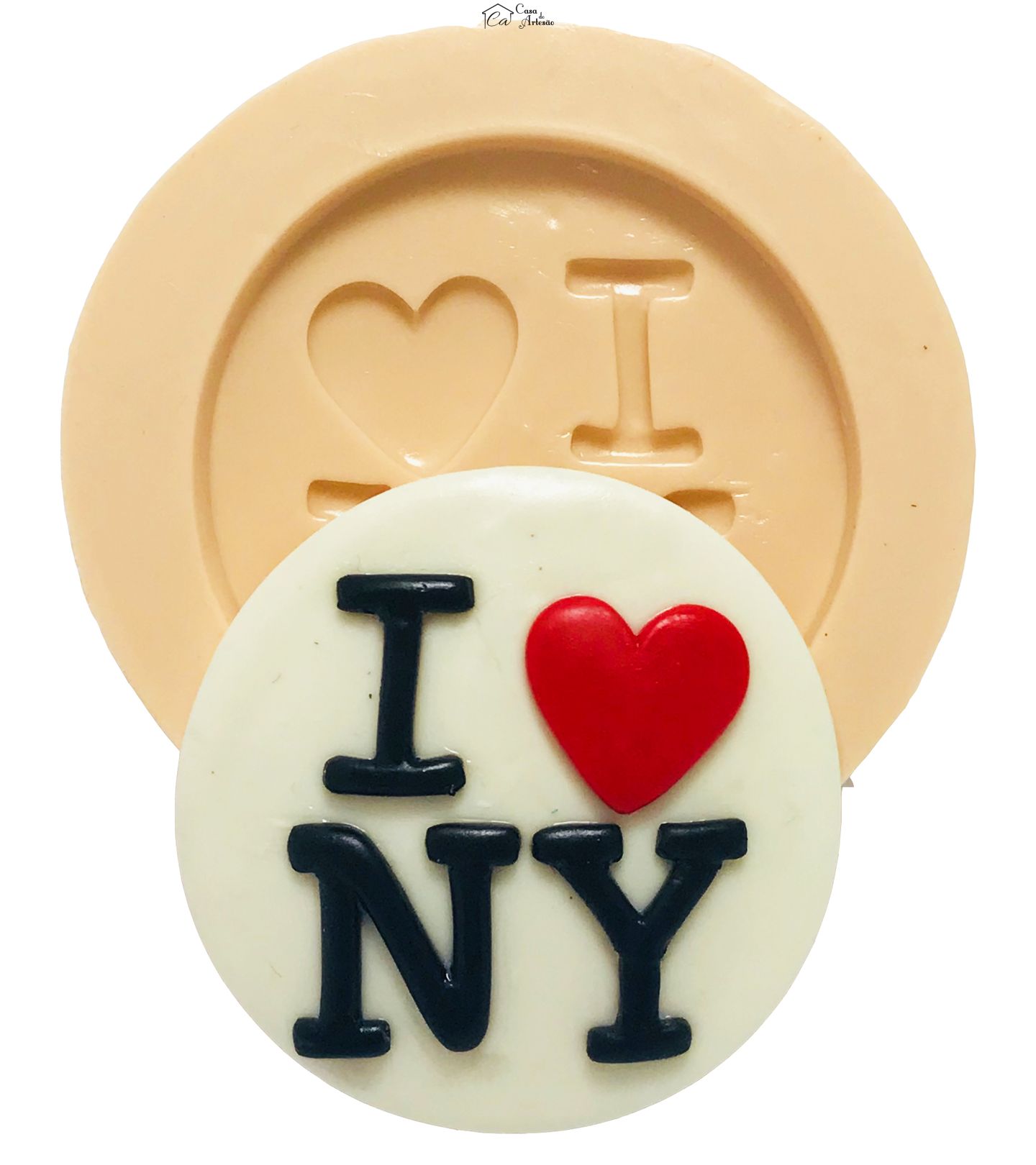 Molde de silicone - Placa - I Love New York - Grande - P415