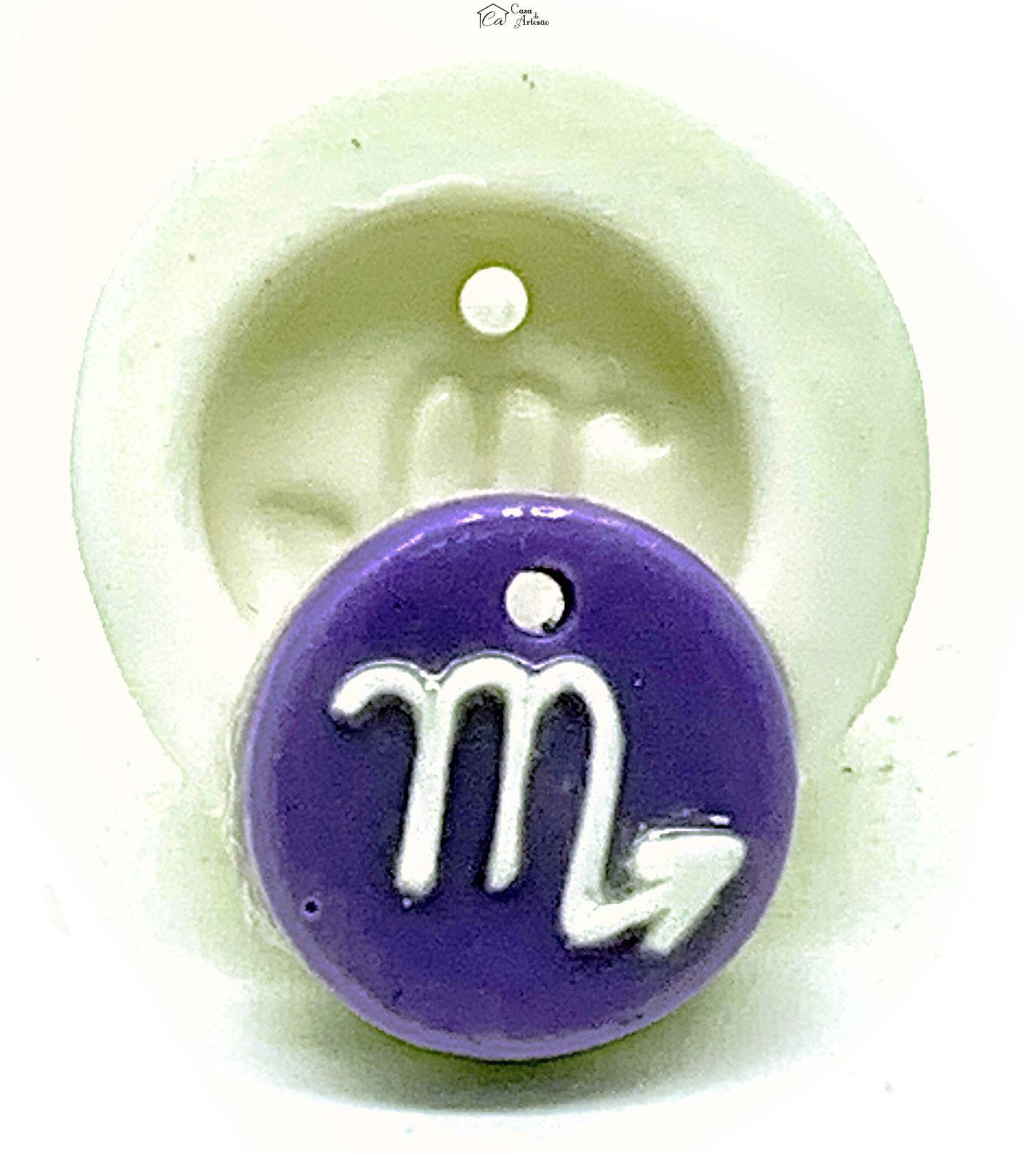 Molde de silicone - Horoscopo - Pingente - Escorpiao - Pequeno - P1146